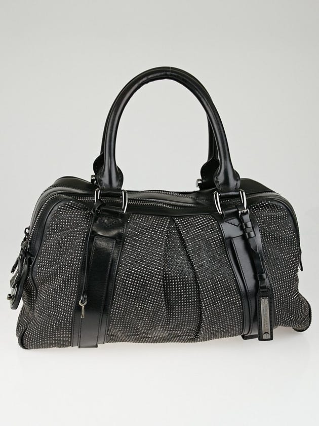 Burberry Prorsum Black Leather Knight Studded Bag