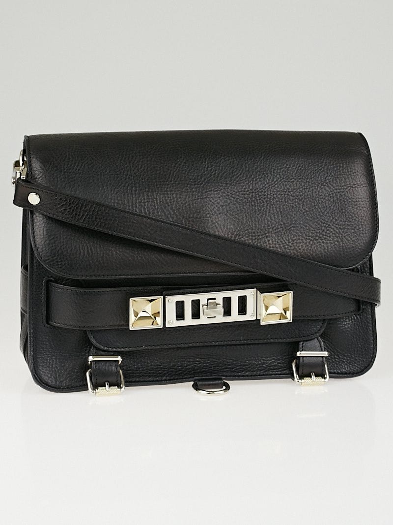 Proenza Schouler Black Calfskin Leather PS11 Classic Bag Yoogi s