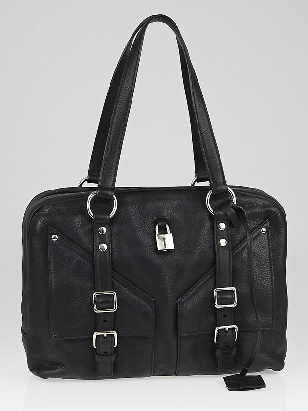 Yves Saint Laurent Black Calfskin Leather Lover Bag