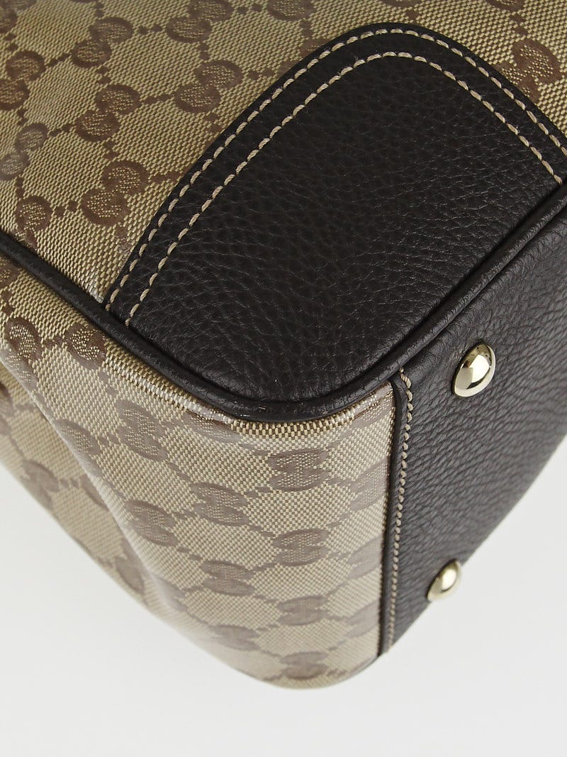 Gucci Beige/Ebony GG Crystal Coated Canvas Princy Medium Tote Bag