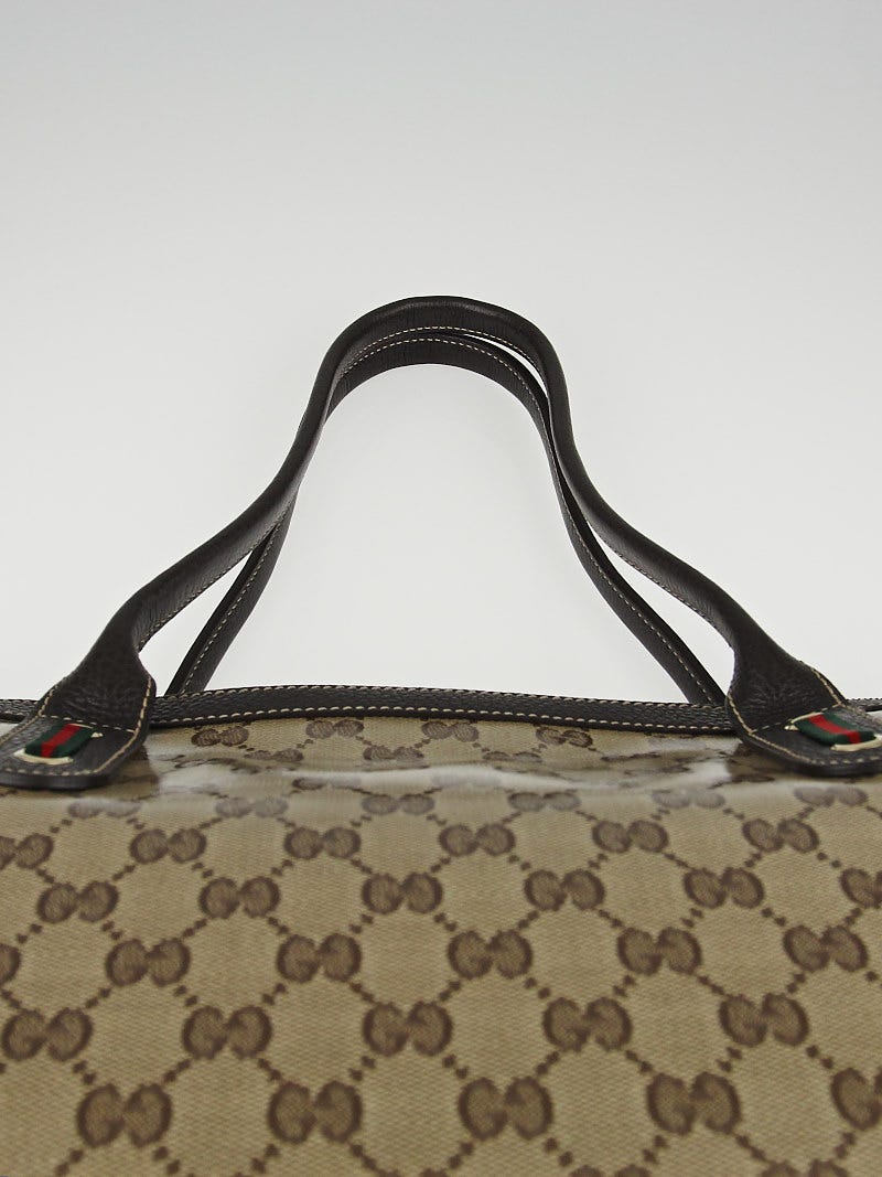 Gucci Beige/Ebony GG Crystal Coated Canvas Princy Medium Tote Bag