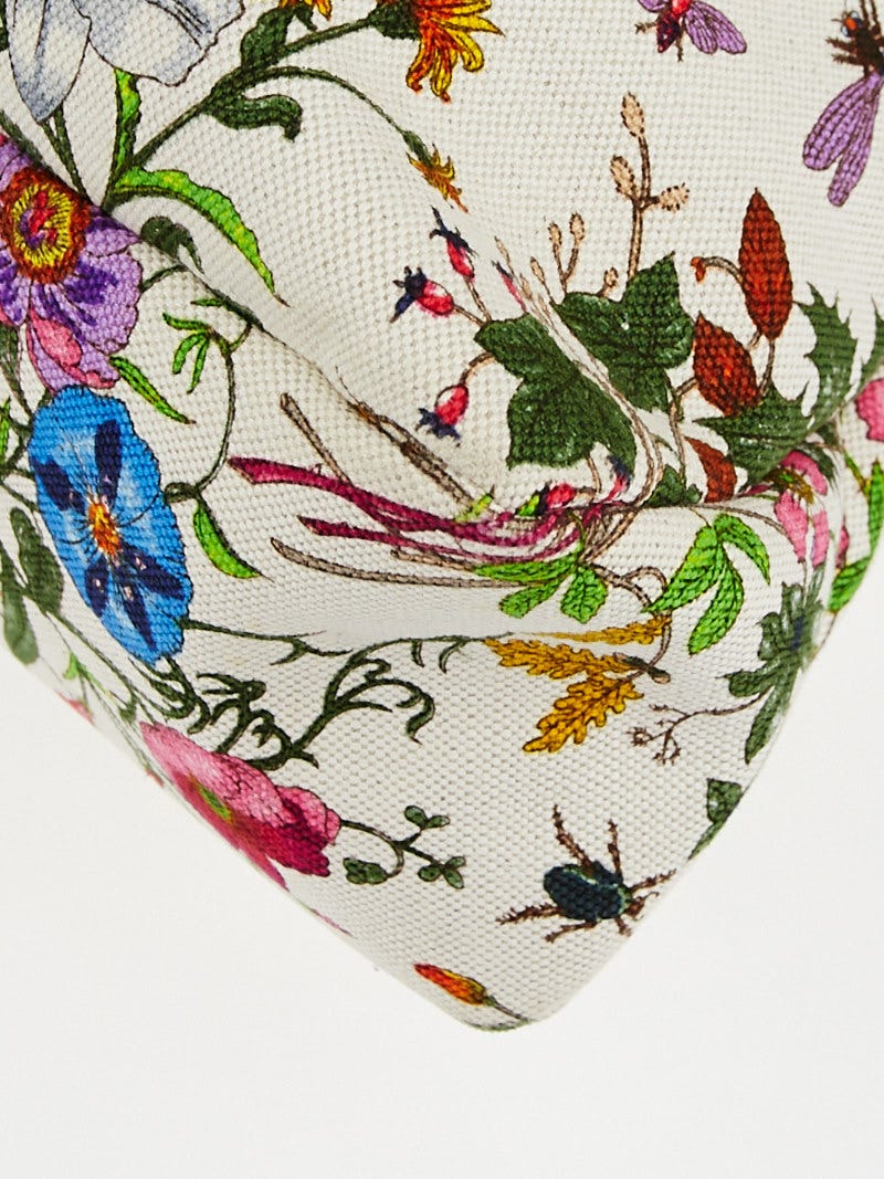 Gucci Floral Canvas Large Horsebit Hobo Bag | Yoogi's Closet