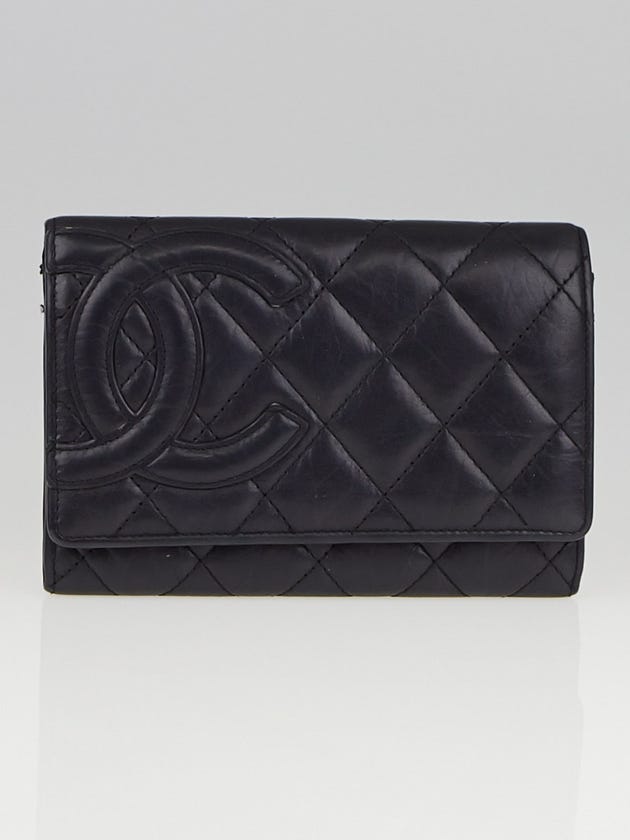 Chanel Black Quilted Cambon Ligne Flap Wallet