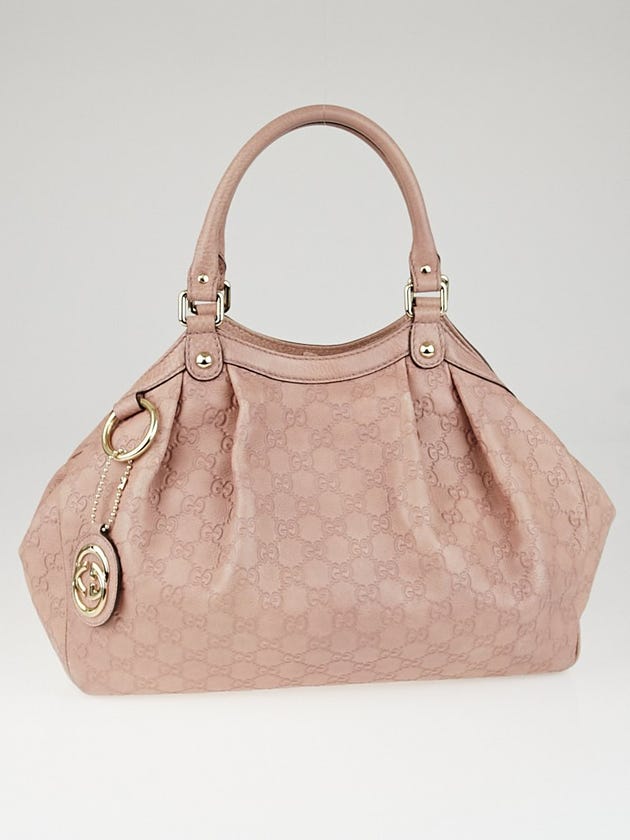 Gucci Pink Guccissima Leather Medium Sukey Tote Bag