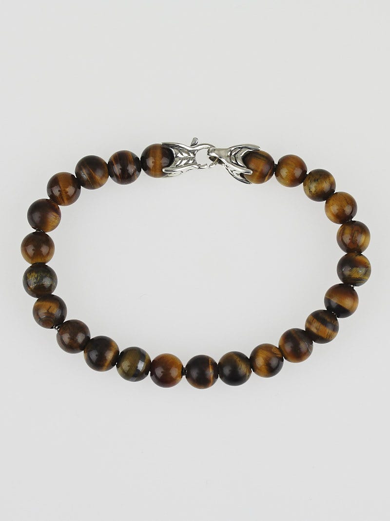 David Yurman 8mm Tiger's Eye Spiritual Beads Bracelet - Yoogi's