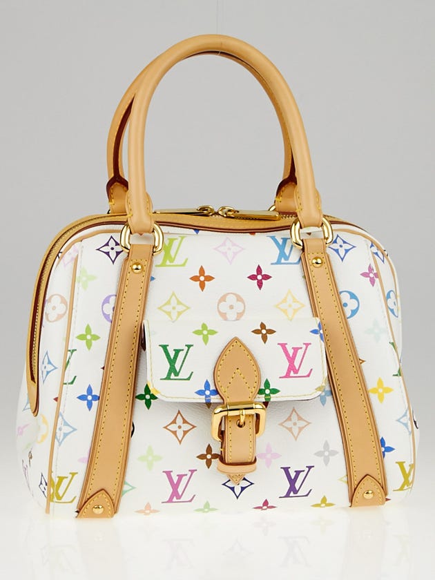 Louis Vuitton White Monogram Multicolore Canvas Priscilla Bag