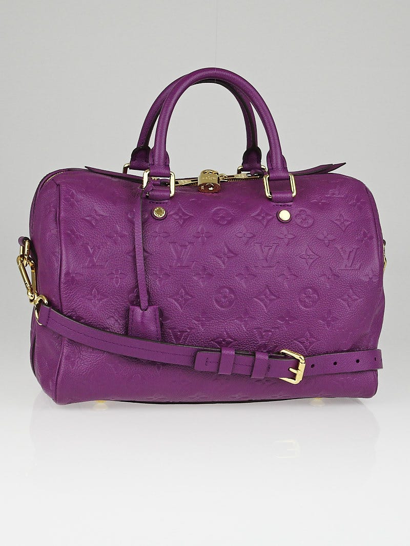 Louis Vuitton Amethyste Monogram Empreinte Leather Speedy Bandouliere 30 Bag