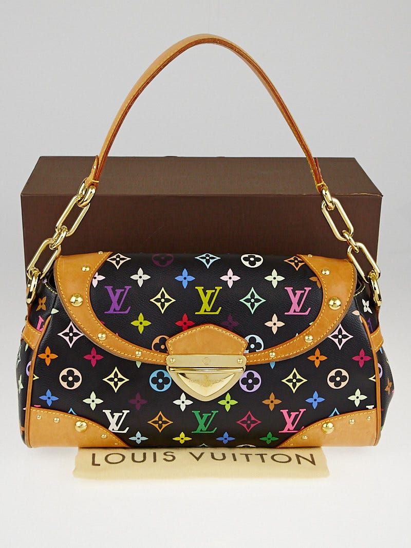 Louis Vuitton Black Monogram Multicolore Beverly MM Bag - Yoogi's