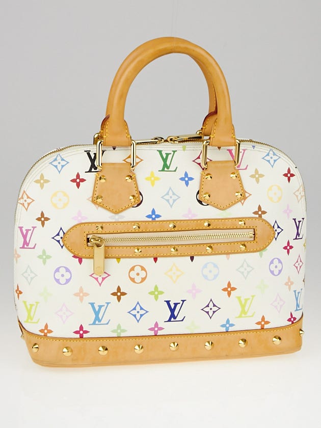 Louis Vuitton White Monogram Multicolore Alma Bag