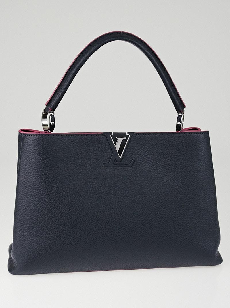 Louis Vuitton Blue Taurillon Leather Capucines MM Bag - Yoogi's Closet