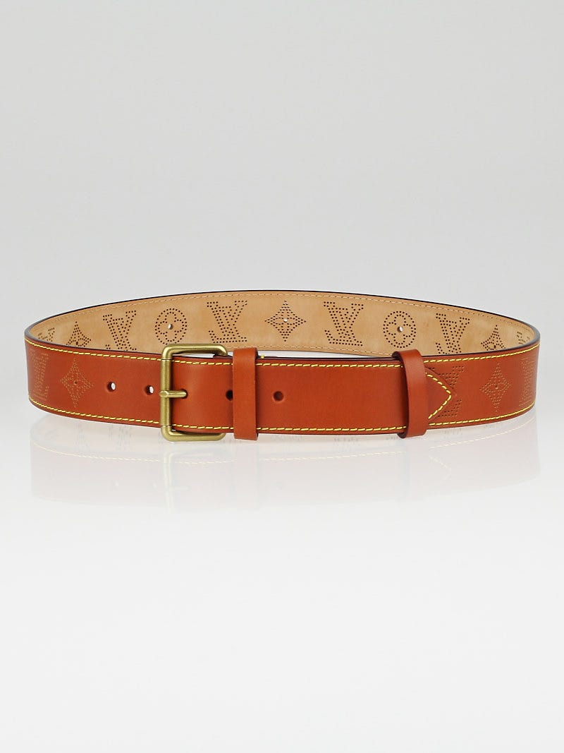 Initiales leather belt Louis Vuitton Brown size L International in Leather  - 36329886