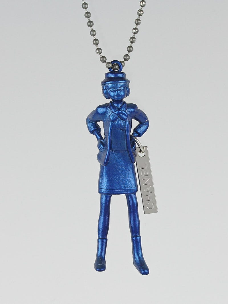 Collector Coco Chanel Doll Necklace in silver metal For Sale at 1stDibs  coco  chanel necklace coco chanel nyaklanc chanel barbie necklace