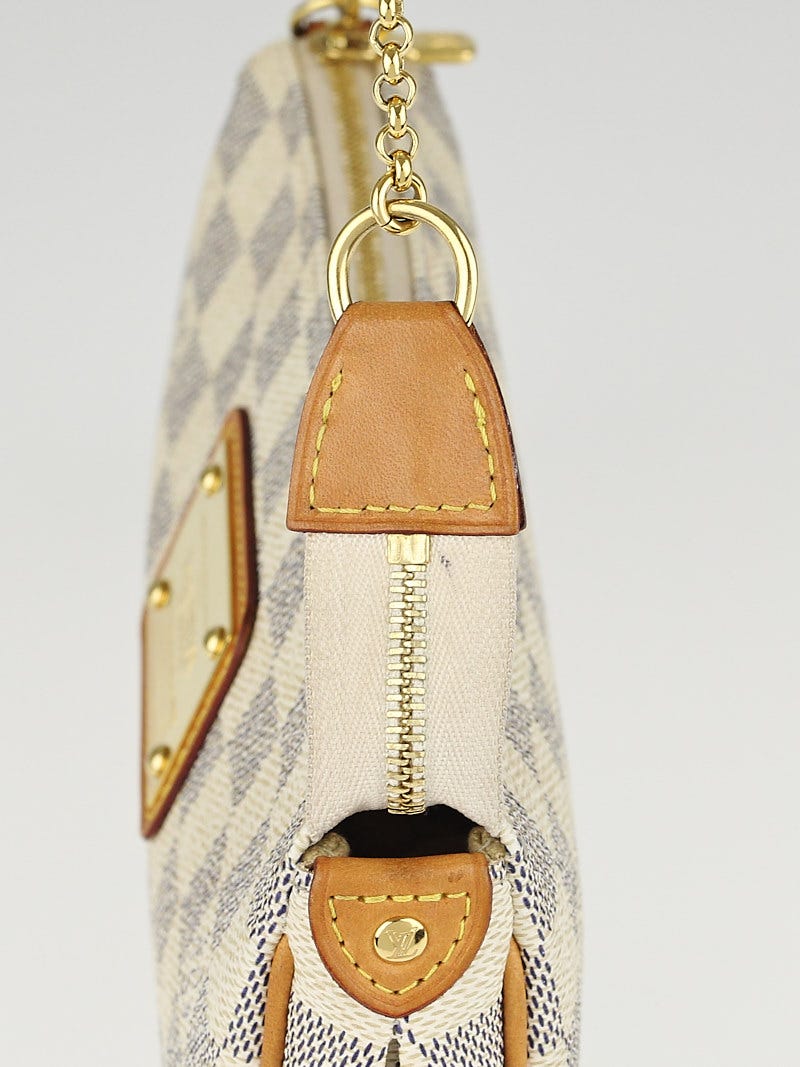 Louis Vuitton Damier Azur Canvas Eva Clutch Bag w/o Leather Strap