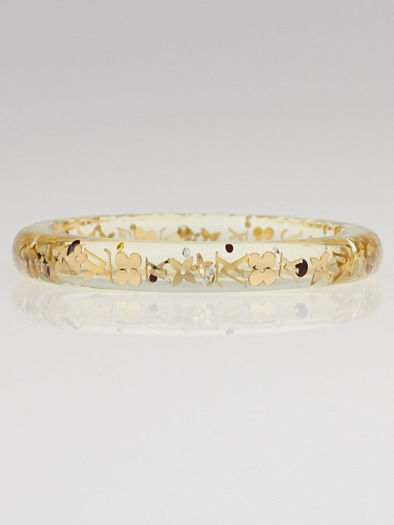Louis Vuitton Clear Resin Monogram Inclusion TPM Bracelet