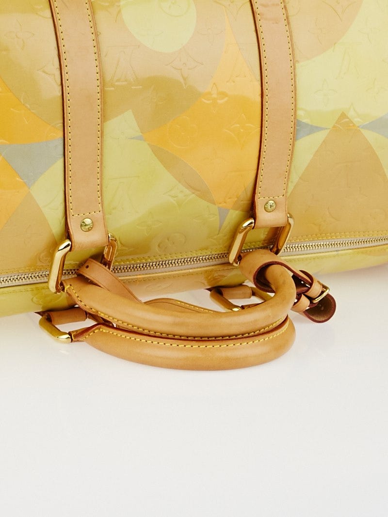 Louis Vuitton Yellow/Beige Monogram Vernis Fleurs Barrel Duffle Bag -  Yoogi's Closet