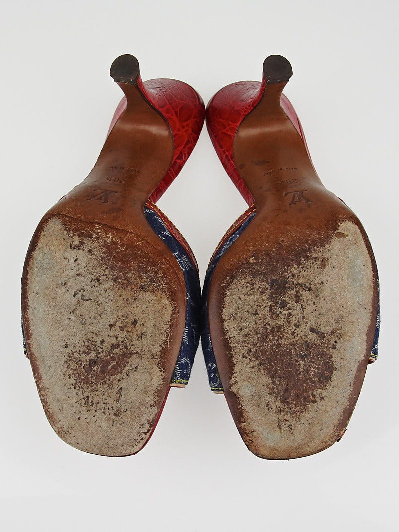 Louis Vuitton デニム レッド ミュール 36.5 10092147_01.jpg?quality=80&bg-