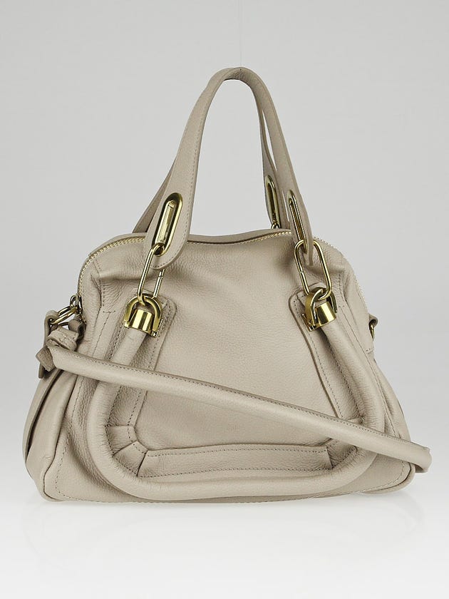 Chloe Twilight Grey Pebbled Leather Small Paraty Bag