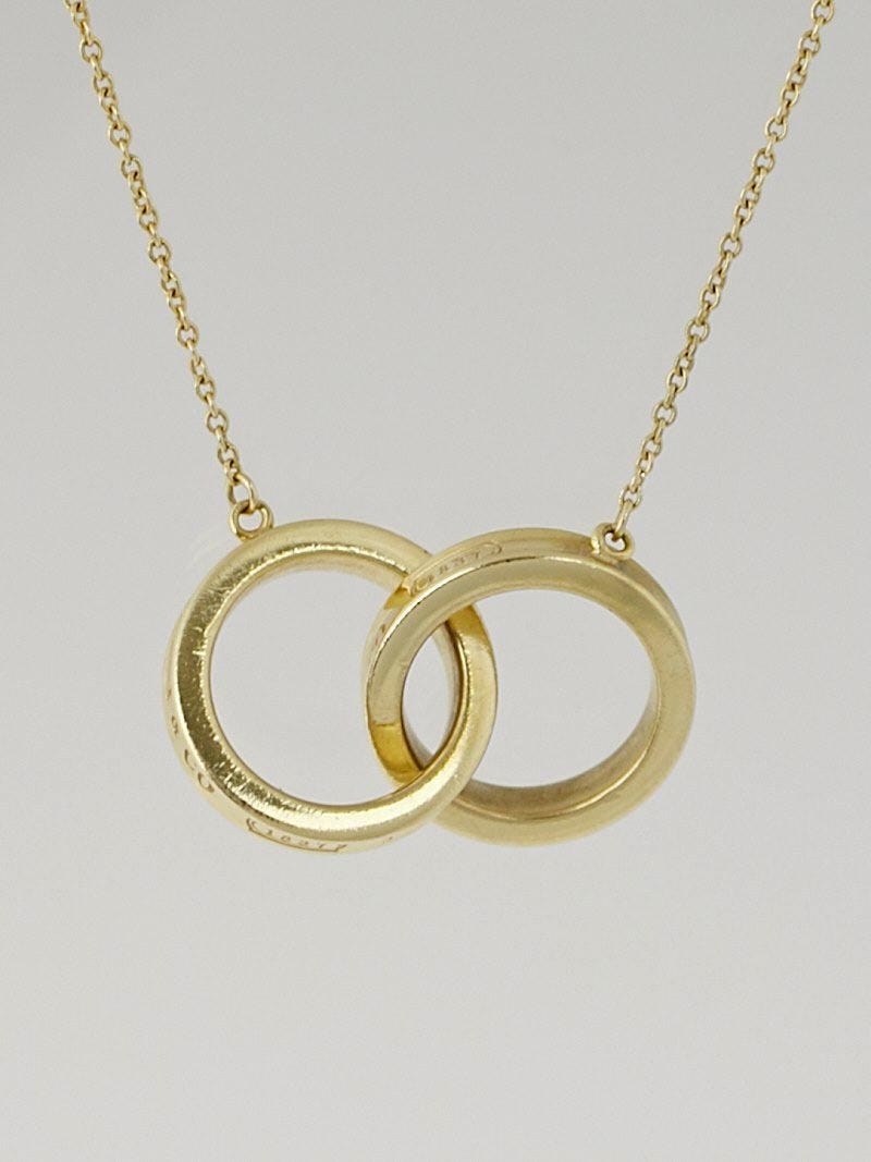 Tiffany and Co. 1837 Rubedo and Sterling Silver Interlocking Circles  Necklace at 1stDibs | tiffany rubedo interlocking circles necklace, tiffany  three ring necklace, tiffany interlocking circles necklace