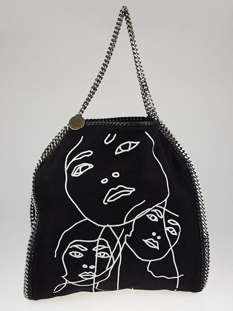 Stella McCartney Logo Embroidered Bag Strap in Black