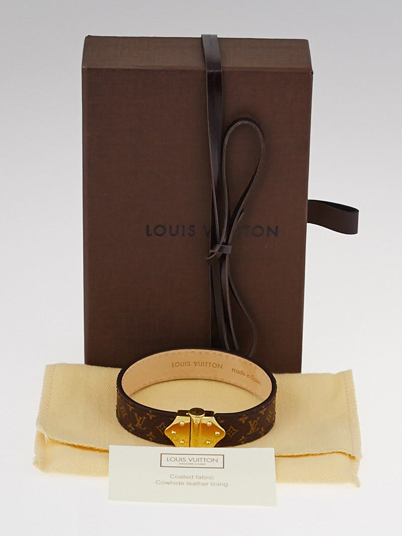 Louis Vuitton Monogram Nano Spirit Bracelet Size 19