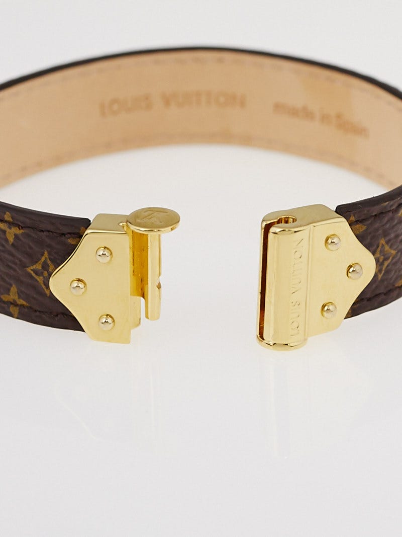Louis Vuitton LV Trunk Bracelet Monogram Canvas. Size 19