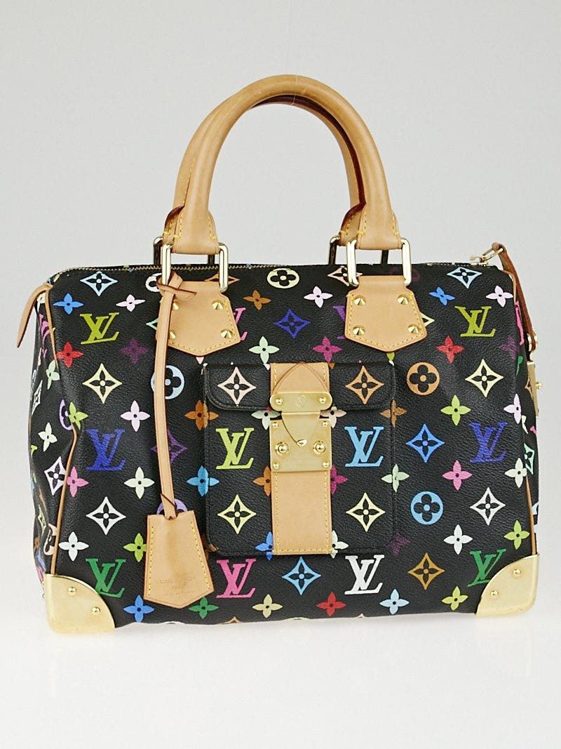 Louis Vuitton Black Monogram Multicolore Speedy 40 Bag - Yoogi's