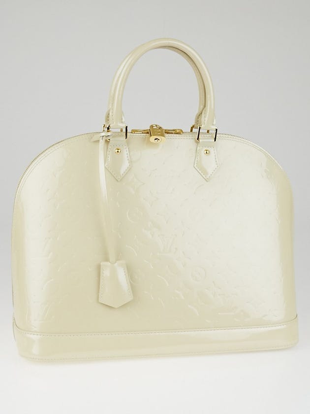 Louis Vuitton Blanc Corail Monogram Vernis Alma GM Bag