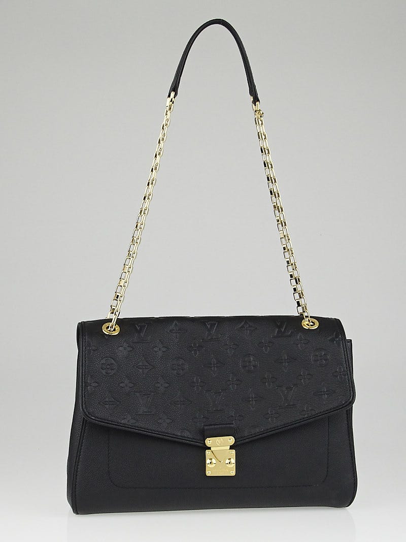 Louis Vuitton Saint Germain MM Black Monogram Empreinte Bag