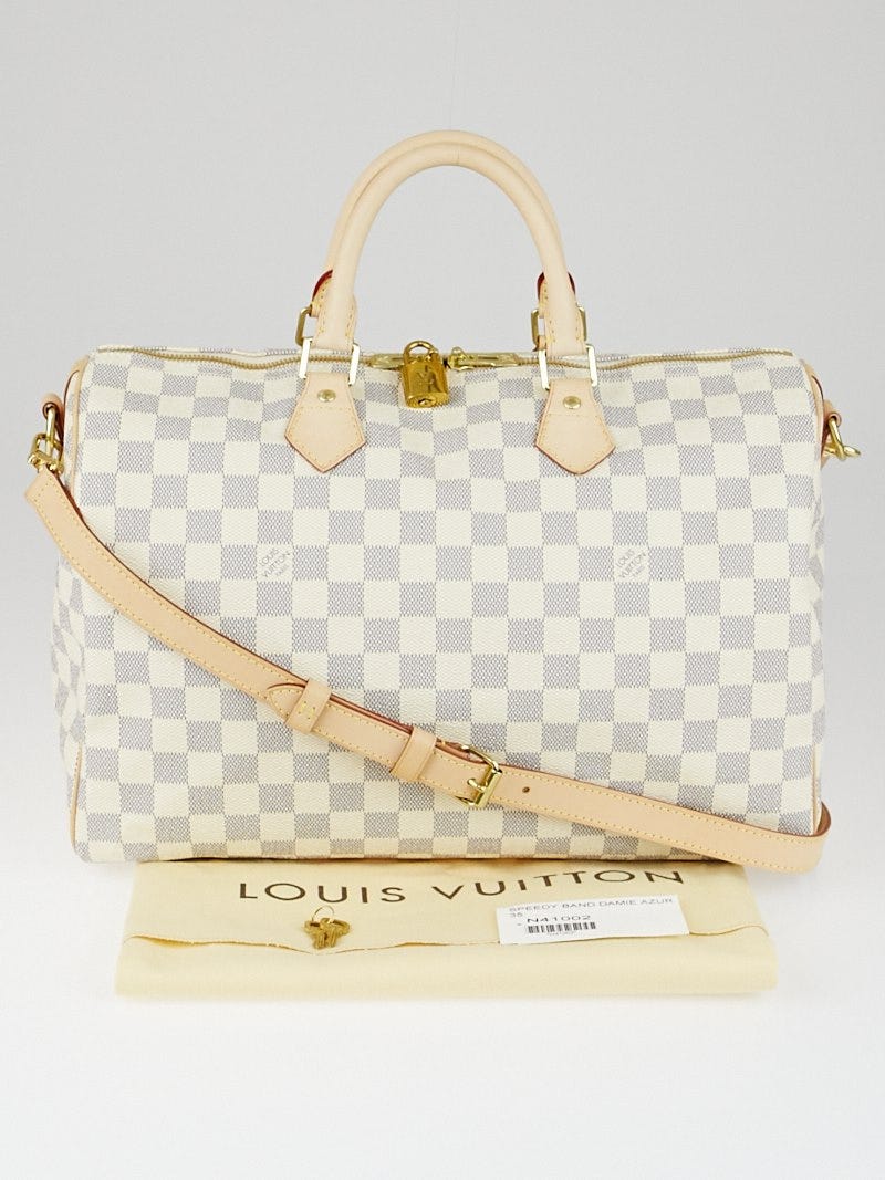 Louis Vuitton Damier Azur Canvas Speedy Bandouliere 35 Bag