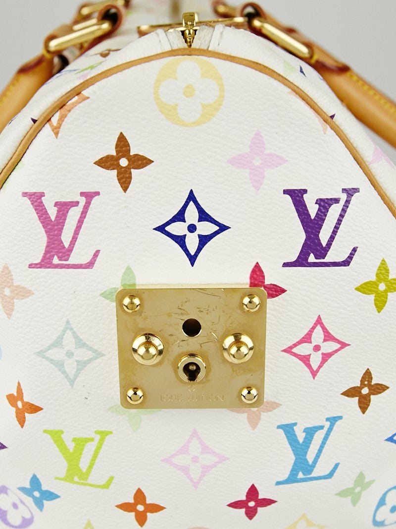 Louis Vuitton White Monogram Multicolore Keepall 45 Bag w/ Strap - Yoogi's  Closet
