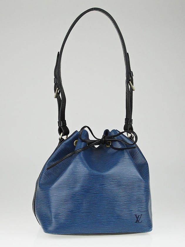 Louis Vuitton Toledo Blue/Black Epi Leather Petit Noe Bag