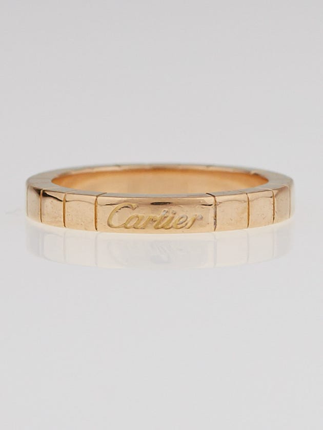 Cartier 18k Pink Gold Lanieres Ring Size 7.5/56