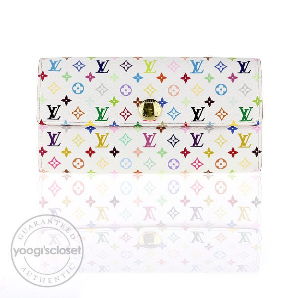 Louis Vuitton White Multicolore Sarah Wallet
