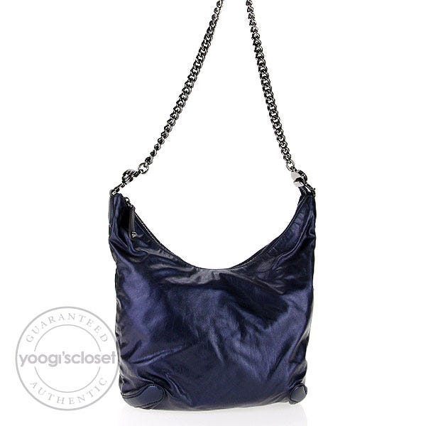 Gucci Darwin Metallic Galaxy Slouchy  Leather Hobo Bag