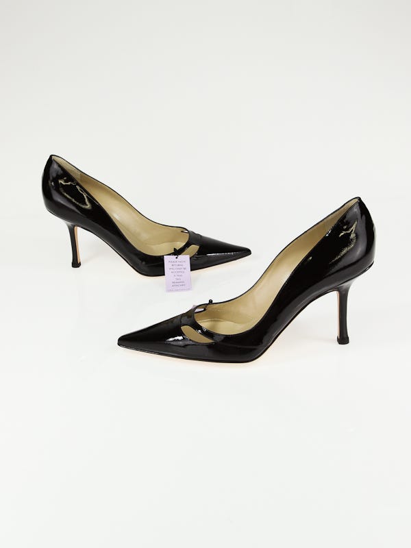 Jimmy Choo Coffee Patent Leather Margo Pumps Size 9.5