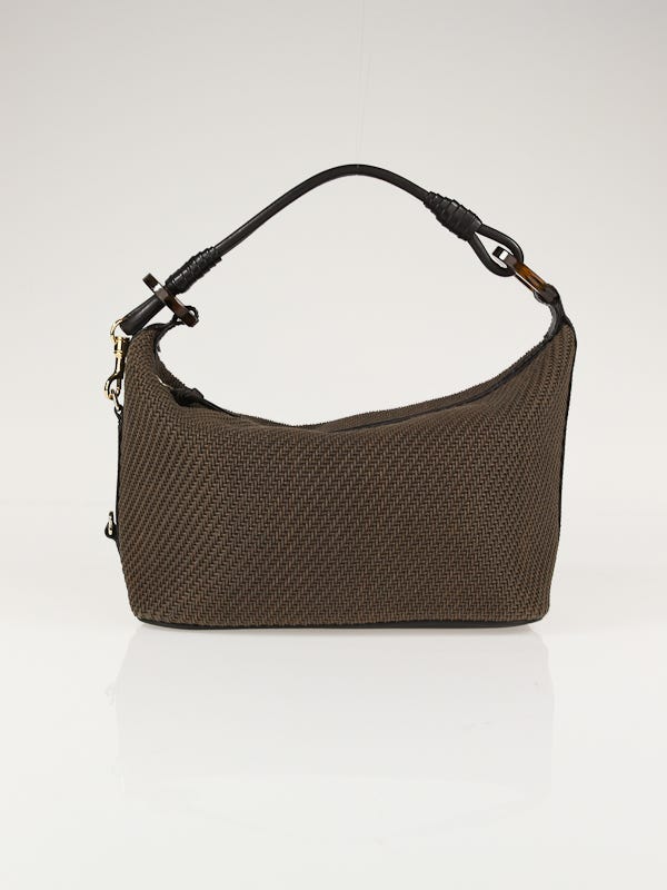 Bottega Veneta Brown Woven Fabric Small Shoulder Bag