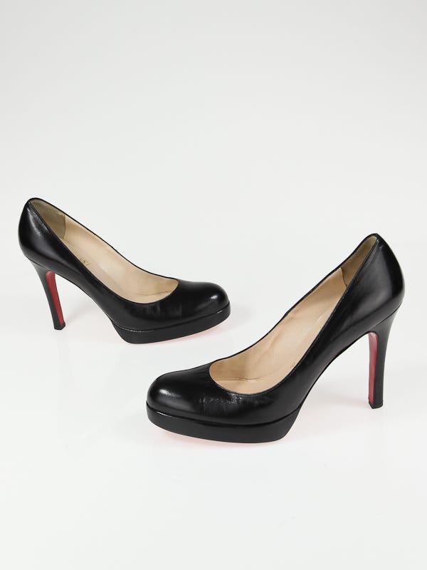 Christian Louboutin Black Leather Delic 120 Pumps Size 10