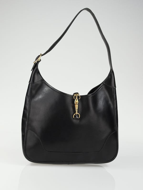 Hermes 31cm Black Barenia Leather Trim II Bag