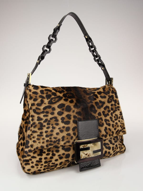 Fendi leopard print bag discount
