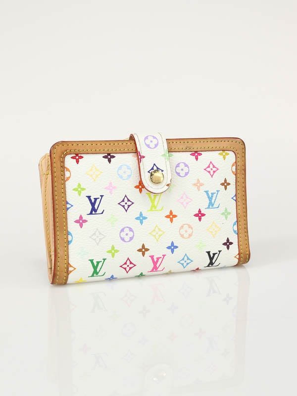 Louis Vuitton White Multicolore Monogram French Purse Wallet