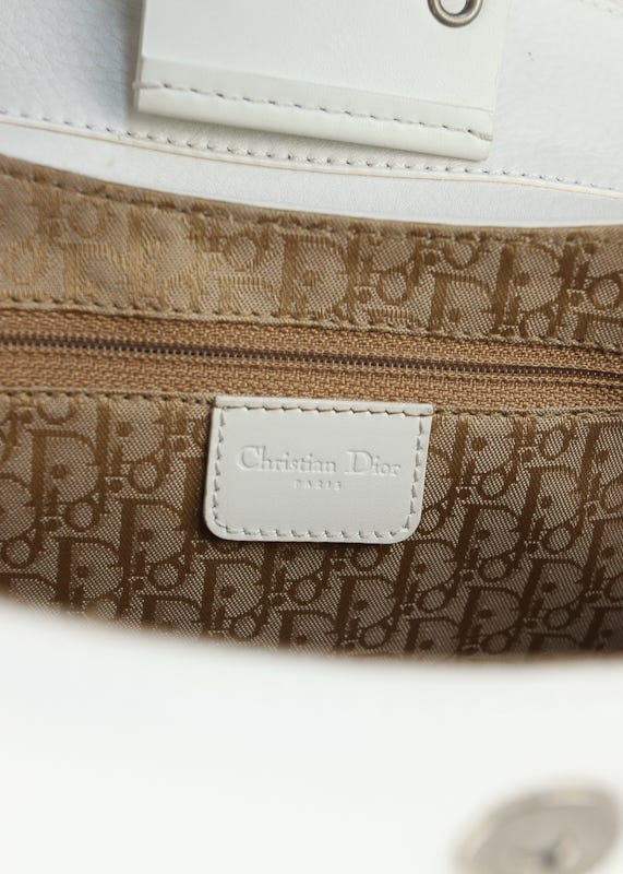 Christian Dior White Leather Street Chic Columbus Avenue