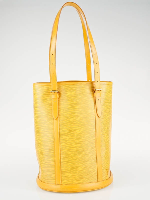 Louis Vuitton Tassil Yellow Epi Leather Made to Order Large Bucket Bag