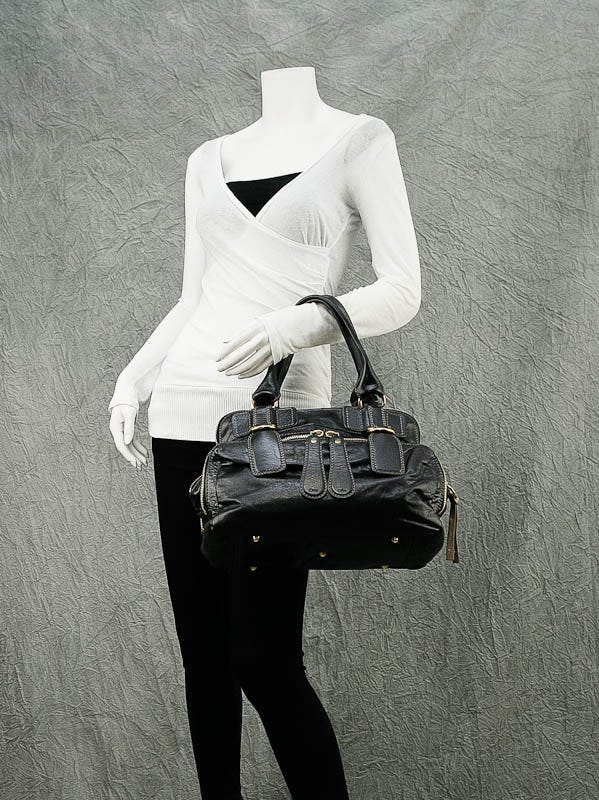 Chloe Black Quilted Leather Medium Bay Bag | Yoogi's Closet