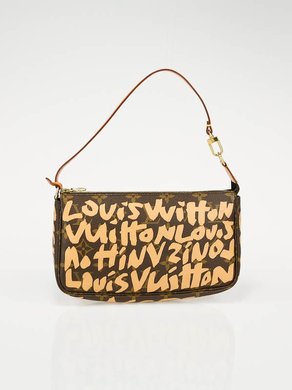 Louis Vuitton Limited Edition Beige Stephen Sprouse Graffiti Pochette Bag