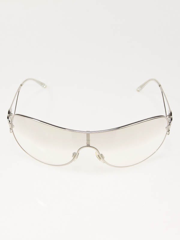 Chanel Silver CC Wireframe Swarovski Crystal Sunglasses | Yoogi's