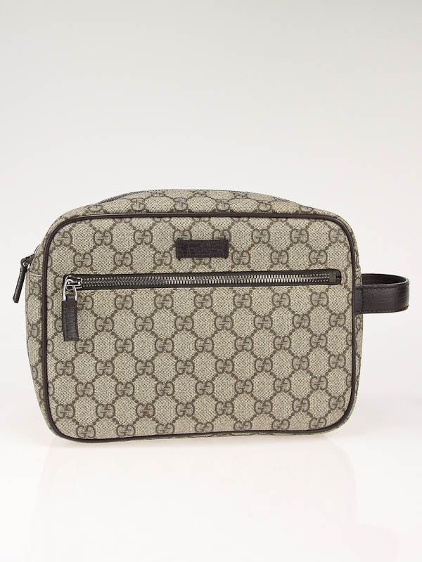 Gucci Beige/Ebony GG Coated Canvas Toiletry Case