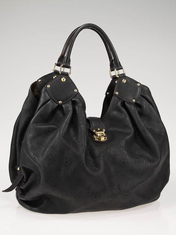Louis Vuitton Black Mahina Leather  L Bag