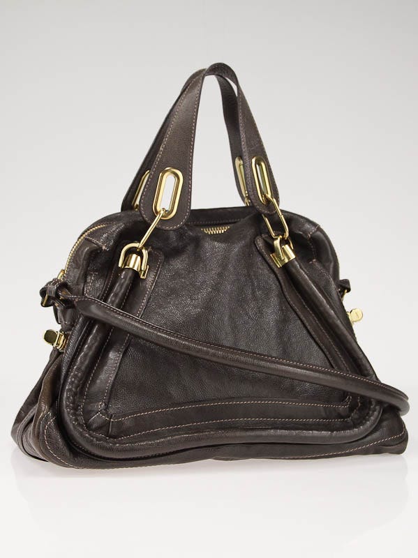 Chloe Grey Leather Medium Paraty Bag