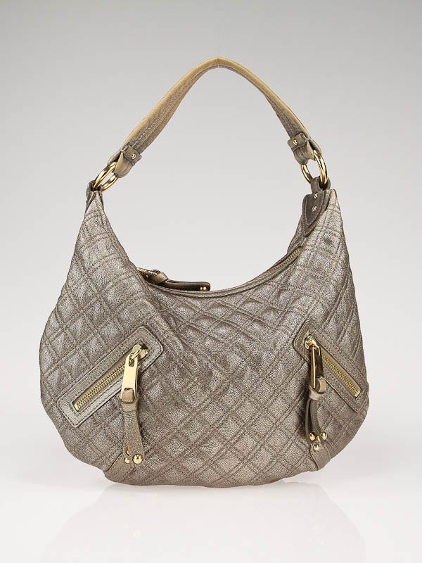 Marc Jacobs Bronze Quilted Leather Banana Hobo Bag