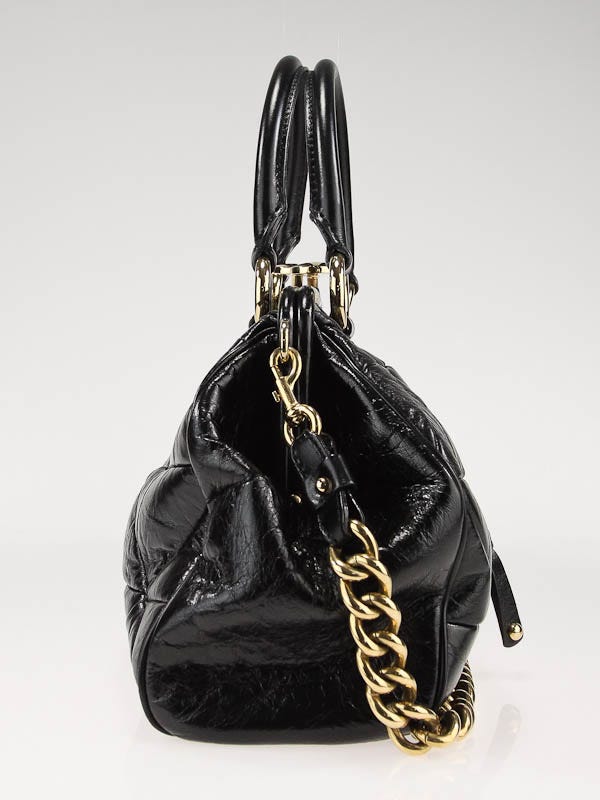 Marc Jacobs Black Leather Patchwork Stam Bag | Yoogi's Closet
